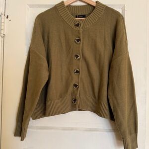 Quince 100% Organic Cotton Cropped Cardigan